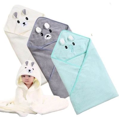 Cape De Bain Bébé 90x90cm - Serviette à Capuche Panda | Coton Doux | Idéal Sortie De Bain