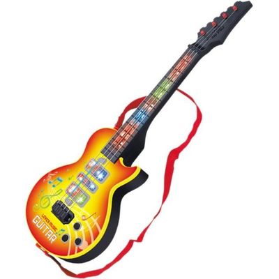 Jouet Guitare Électrique 17 Pour Enfants - 4 Cordes Avec Sangle - Instrument De Musique Portable