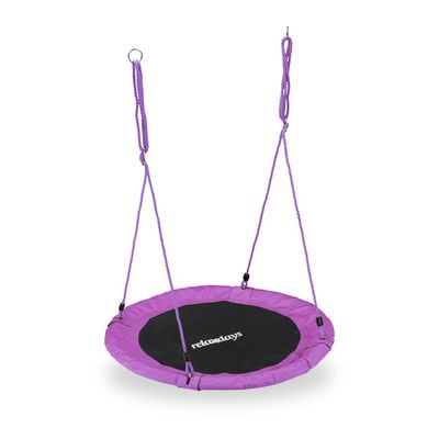 Balançoire Nid D'oiseau - Diamètre 100 Cm, Charge Max 200 Kg - Avec Coussin, 4 Poignées - Pour Enfants Et Adultes