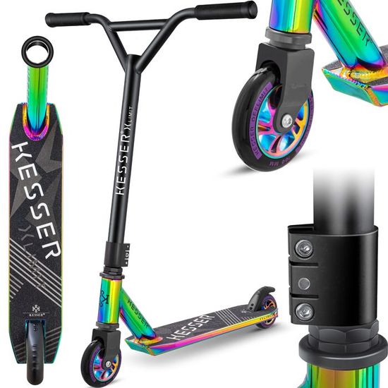 Trotinette Adulte Grandes roue Pliable Hauteur Réglable en Alliage