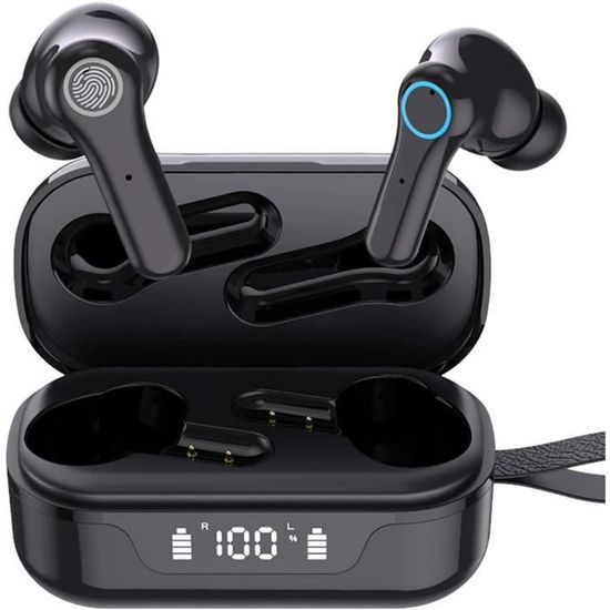 Écouteur Bluetooth Ecouteur Bluetooth Eacutecouteurs sans Fil Bluetooth 51 avec Mini Boicirctier 30g TWS Steacutereacuteo Oreill97