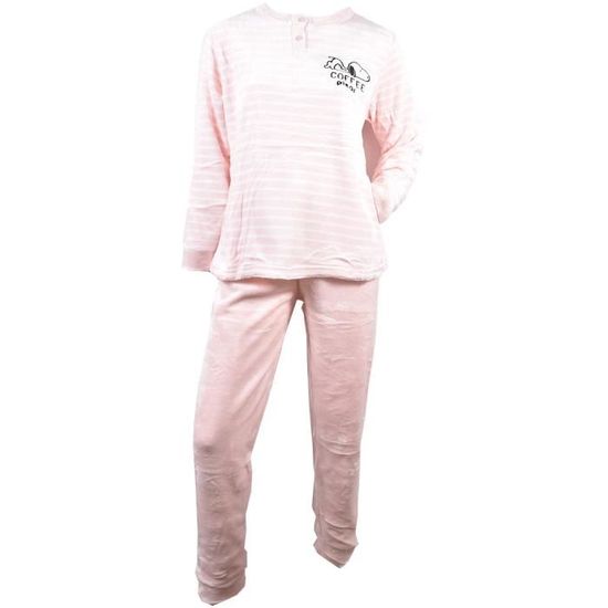 Pyjama Femme Long SWEET SECRET Q1578 POLAIRE ROSE Q1578 polaire