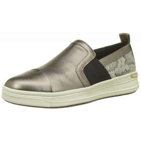 Chaussures Slip On Geox Aveup pour Petite Fille Geox Or Cuir