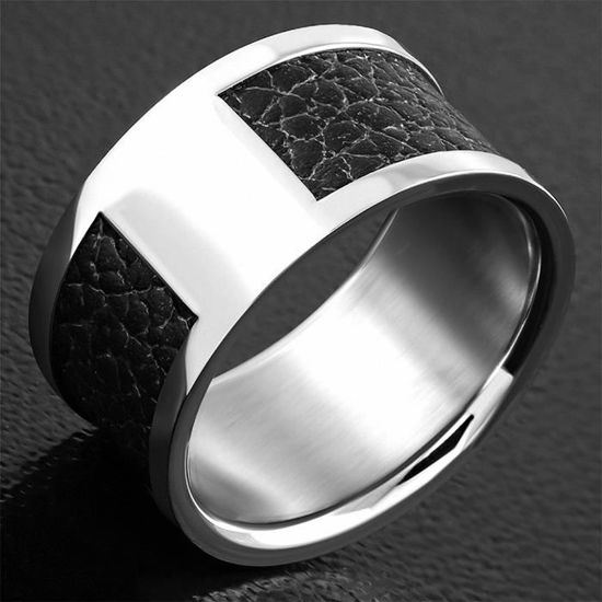 Bague Thermochromique Homme - Change De Couleur Avec La Température - Acier Inoxydable