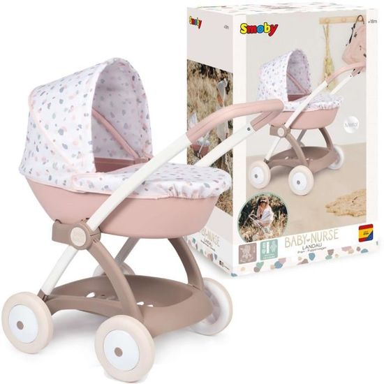 Poussette - Smoby - Baby Nurse - Tubes en métal - Roues  multidirectionnelles - Blanc - Cdiscount Jeux - Jouets