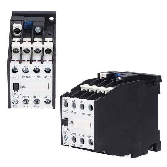Contacteur 3 Phase Moteur Contacteurs Magnétiques Relais 1 2a 3p 3 Pôles 1NO AC 24V 110V 220V 380V Bobine CJX2-1210 3 5mm Montage Sur Rail DIN Électricité Industrielle Contacteur CA ( Color