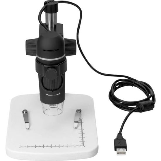 Microscope USB TOOLCRAFT 5 Mill. pixel - Zoom - Blanc
