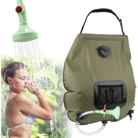 Douche solaire extérieure, 20L douche de camping sac d'eau