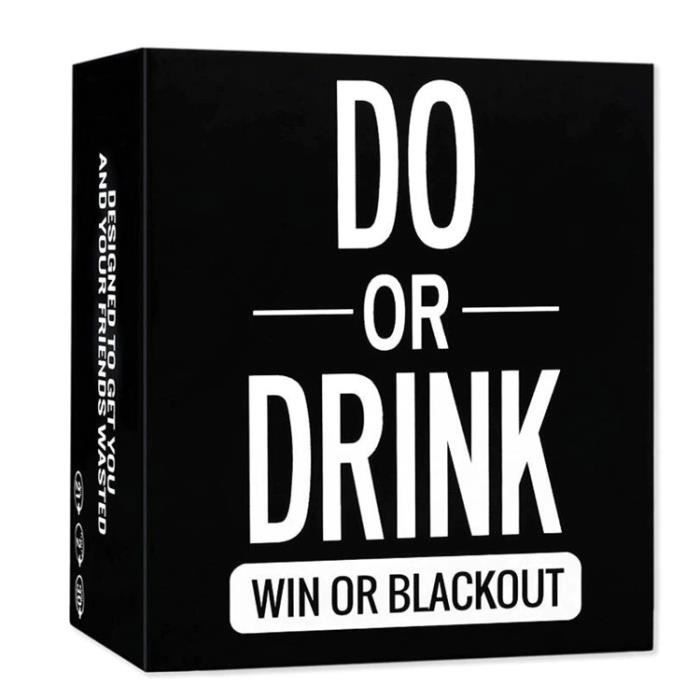 DO OR DRINK jeux de société jeu de cartes pour fête en anglais