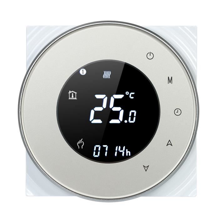 Decdeal Wi-Fi Thermostat Programmable Thermostat d'Ambiance Intelligent sans Fil avec Écran LCD Tactile