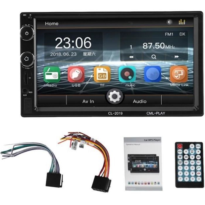 7inches WiFi 2Din Autoradio Stéréo Multimédia Bluetooth MP5