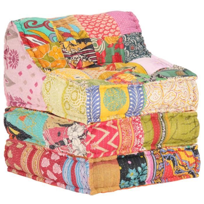 YULINSHOP Canapé de salon modulaire Patchwork Tissu☺☻1