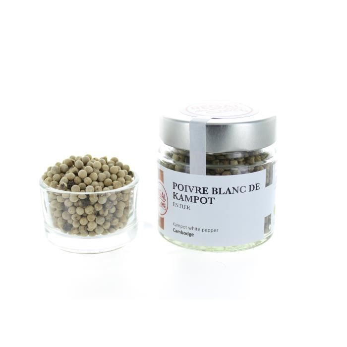 Poivre blanc de Kampot - Pot 70 g
