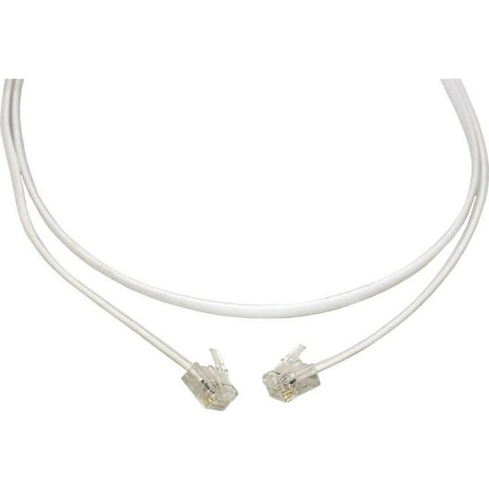 Câble RJ11 6P4P pour téléphone Internet ADSL 5m