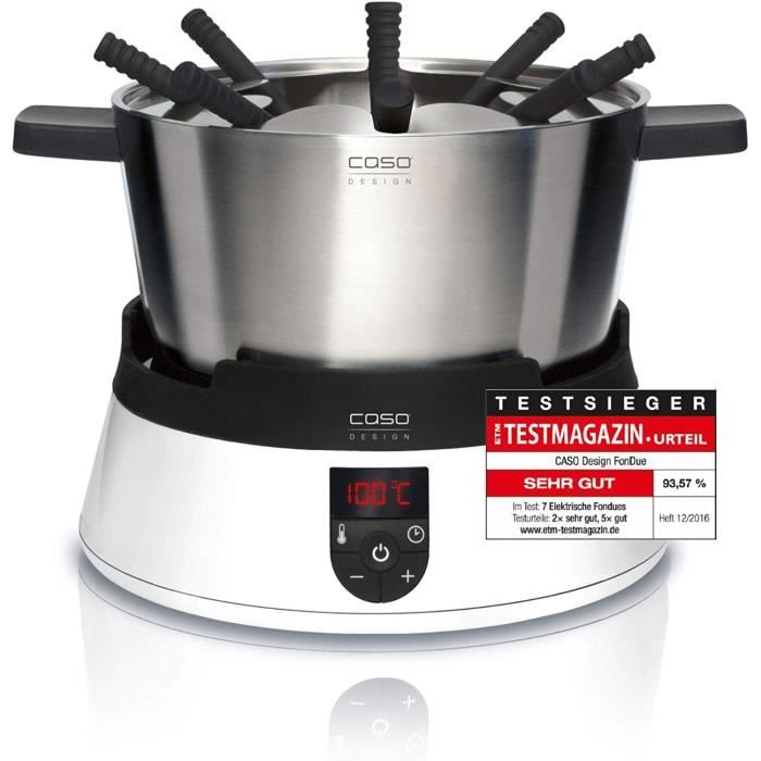 CASO FRANCE Fondue a Induction - 8 Personnes Blanc 22 cm