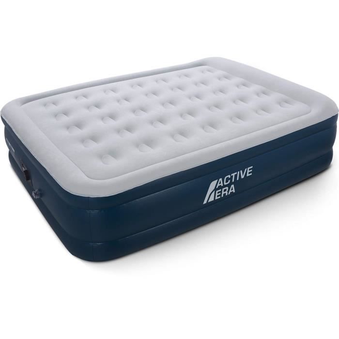 Active Era Matelas Gonflable Premium 2 Personnes avec Pompe Électrique et Oreiller Intégrés - 203 x 152 x 48 cm