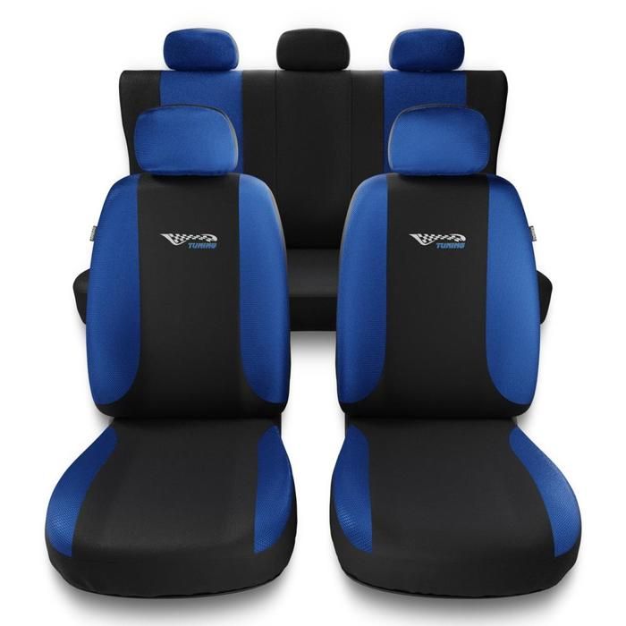 TG-BL Noir Bleu - Housses de sieges universelles compatibles avec DACIA SANDERO I II PU4134