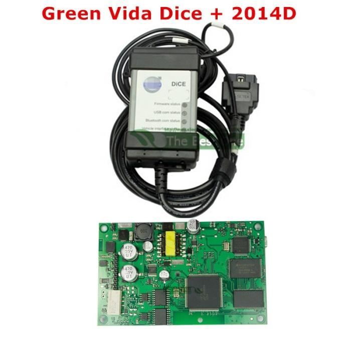Volvo Vida Dice 2015A planche verte Outil de Diagnostic pour voiture Vida Dice modèle nouveau 2019 OBD2 - Type Green Dice 2014D