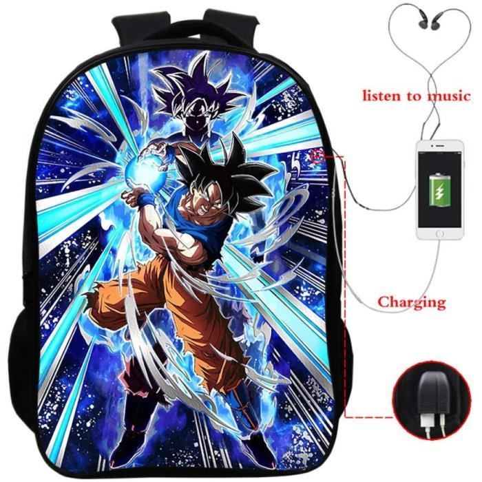 CARTABLE SHUBAON Dragon Ball Cartable Anime Sac Agrave Dos Eacutetudiant Garccedilon Fille avec Port De Chargement USB Dessin An1653