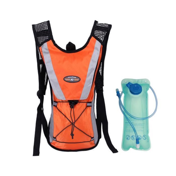 Sac à dos d'hydratation avec vessie d'eau 2L pour la course,la randonnée,le cyclisme,l'escalade,le camping-d