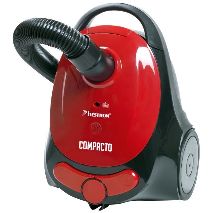 BESTRON Aspirateur traineau ABG150RB - Classe énergétique A - Avec sac en rouge et noir