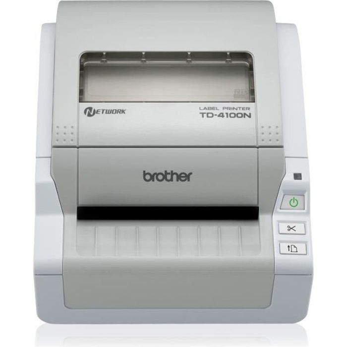 BROTHER Imprimante d'étiquettes TD-4100N - Papier thermique - Rouleau A6 (10-5 cm) - USB - LAN