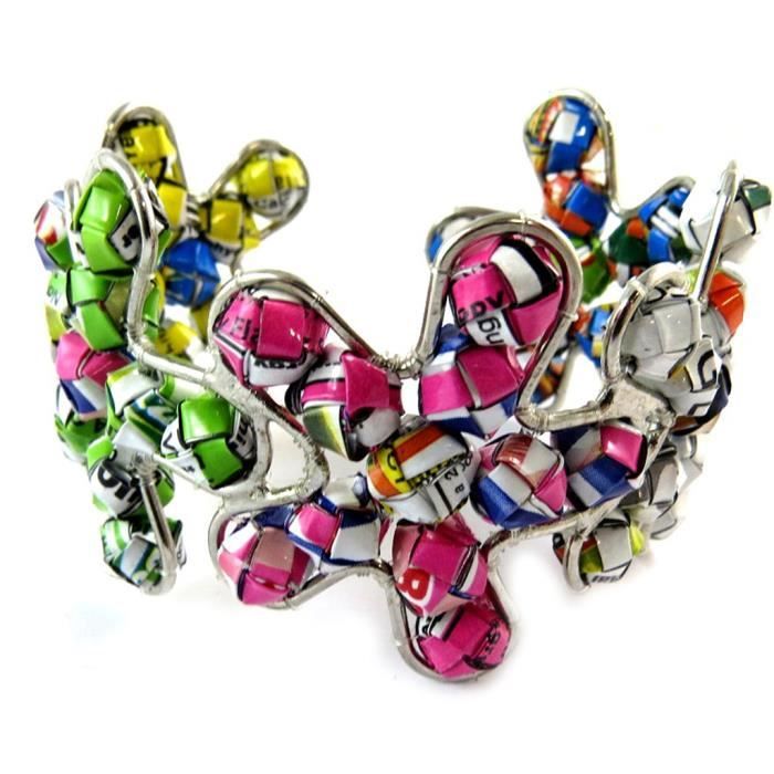 Bracelet artisanal New Life (fait main) - 60 mm 45 mm- Les Trésors De Lily [N9513]
