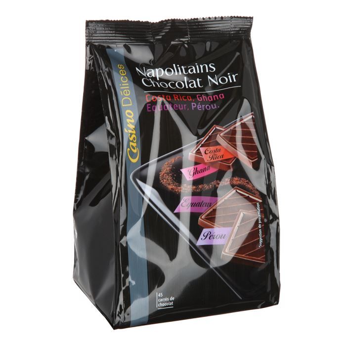 CASINO DÉLICES Napolitains Chocolat Noir 180g