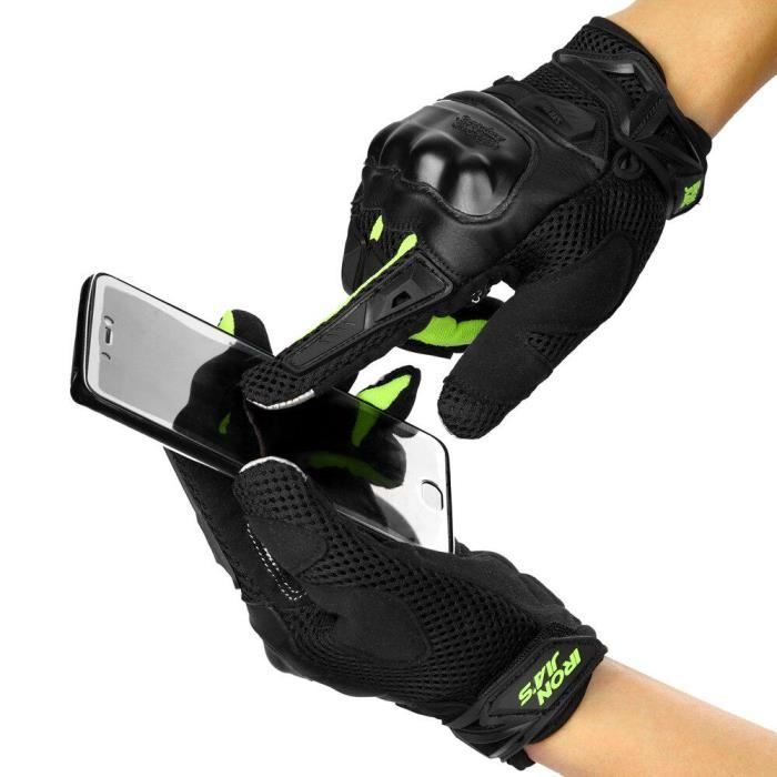 Paire de gants de plein air unisexe fibre de carbone vélo moto moto gants de course en plein air