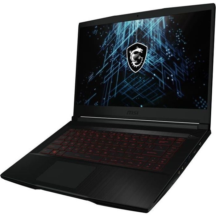 PC Portable Gaming MSI GF63 Thin 11UD 1043XFR 156 FHD 144Hz Core i5 11400H 8 Go 512Go SSD RTX3050Ti 4GB Sans Windows AZERTY