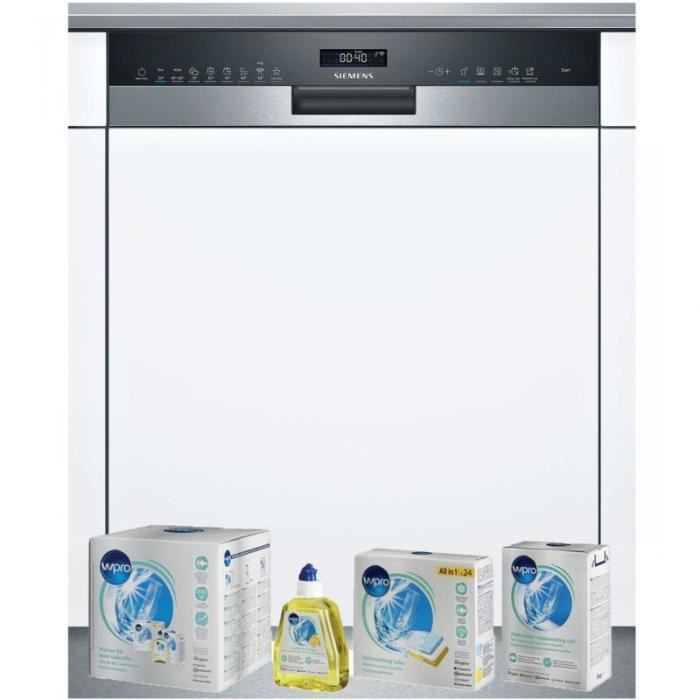 SIEMENS Lave-vaisselle intégrable encastrable bandeau inox 42dB 14 couverts 60cm Connecté 55 Inox