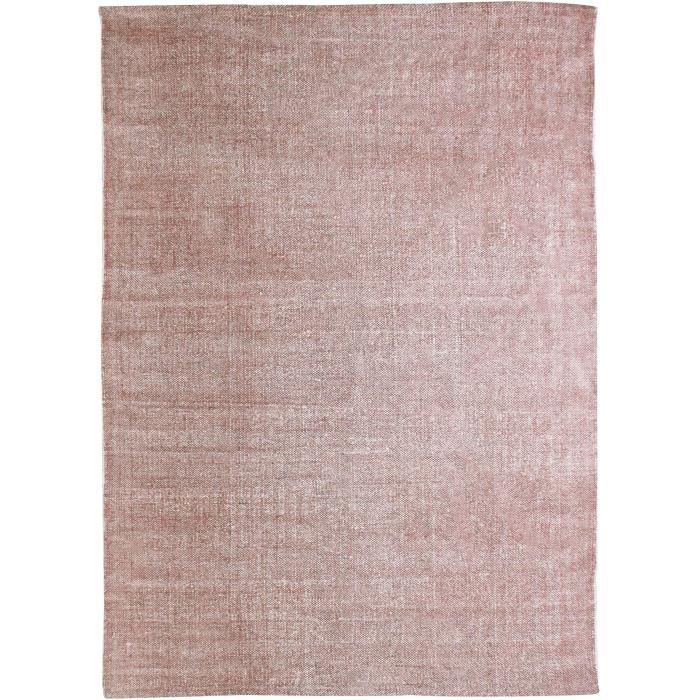 Tapis DUNES coton 120x170 rose poudré