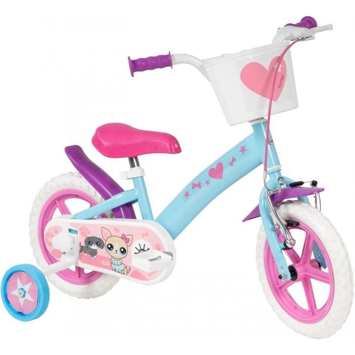 Toimsa Vélo fille Puppies 12 pouces 21,5 cm Fille Transition Bleu ciel