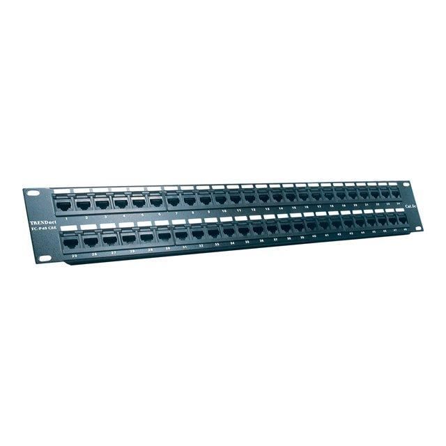 TRENDNET Network Pièce pour panneau TC-P48C5E - 48 Port(s) - 48 x RJ-45 - 48 x RJ-11 - 19- Grand Angle