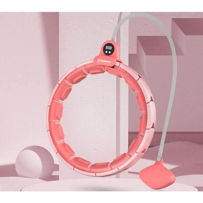 IY31890-Hula Hoops Fitness 24 Nœuds Cerceau de Fitness Réglable et Détachable Weighted avec Balle de Gravité Fonction Fitness