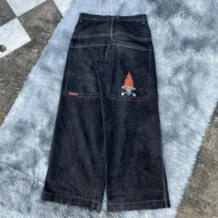 Pantalon ample denim envers ratiné