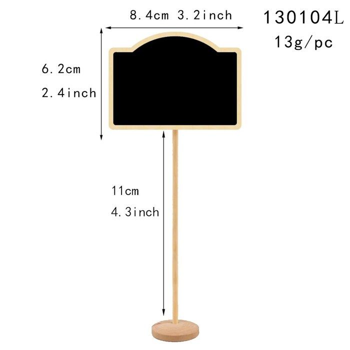 Lot De 50 Mini Ardoises En Bois Avec Clip - 4,1x2,1 Cm - Écriture à La Craie Effaçable - Étiquettes Prix, Mémos, Décoration