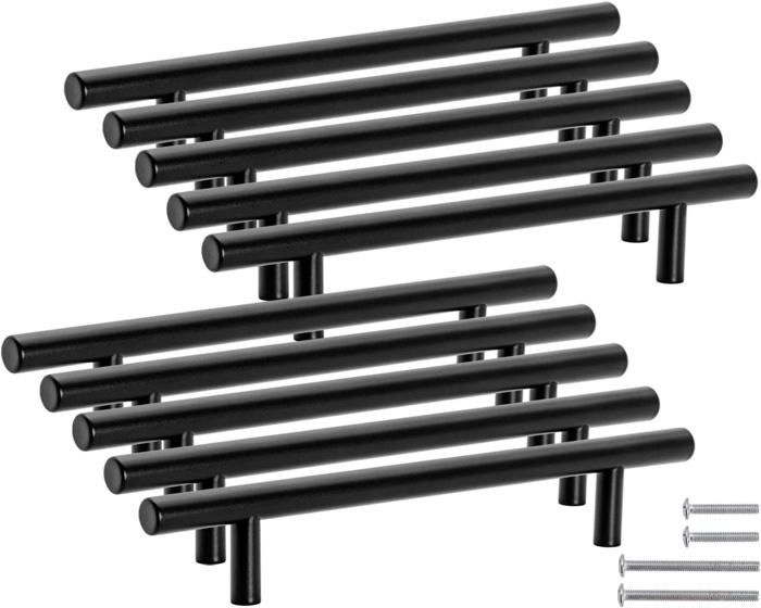 Aluminium Mat Les Poignées De Porte Noire 9012-128 Pas Noir En Ance