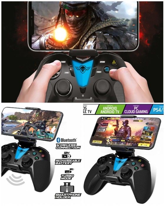 Manette Sans Fil Bluetooth Pc Ps4 Android Ios Multiplateforme Pour Smartphones Et Tablettes - vue 2