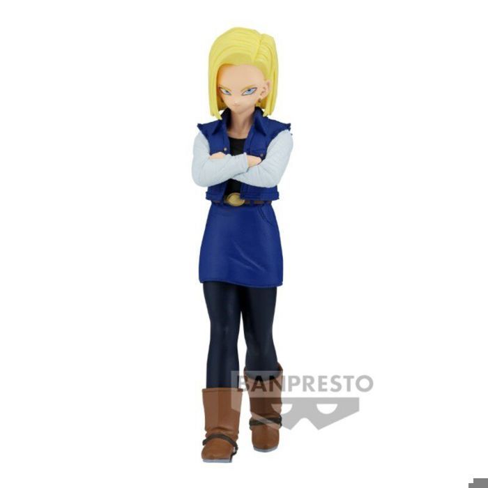 Figurine Banpresto Android 18 Solid Edge Work Détails exceptionnels Design fidèle Couleurs vives