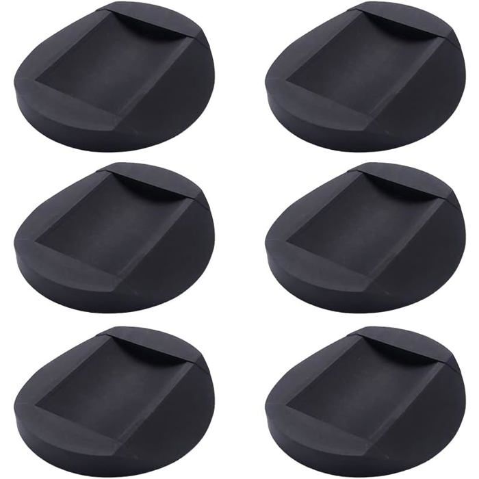 6 Pcs Patins Antidérapants en Caoutchouc Meubles Castor Cups Coussin de Pied de Chaise pour Tous Les Sols Roues De Meubles Noir