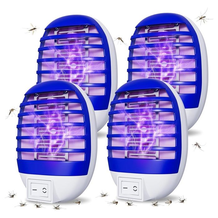 4pcs Anti Mouche Electrique Anti Moustique Lampe électrique avec lumière UV Destructeur de Mouches Intérieur 4pcs Anti Mouche Electrique Anti Moustique Lampe électrique avec lumière UV Destructeur de Mouches Intérieur