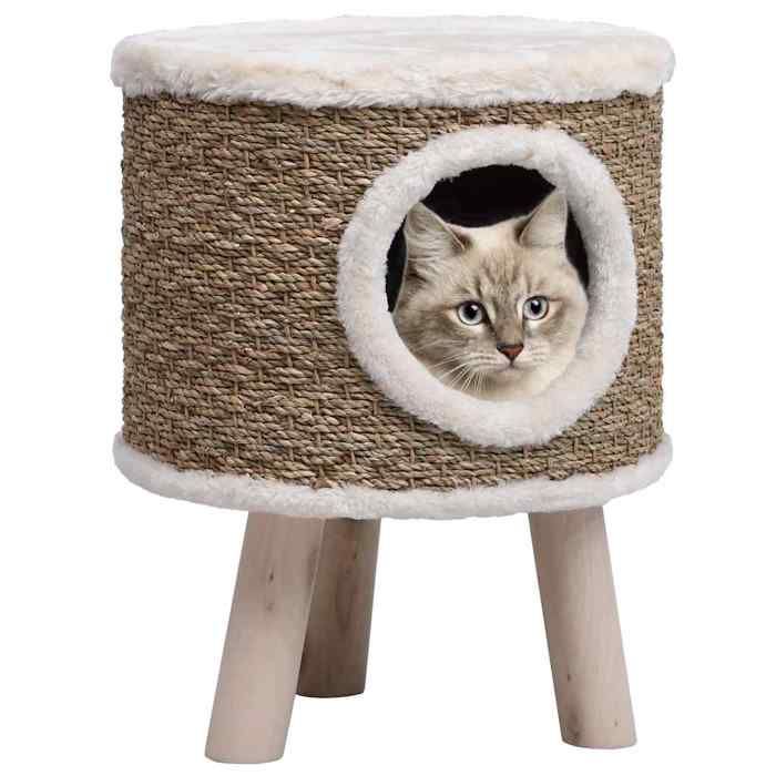 Maison pour chat - vidaXL - Herbiers marins - 41 cm - Brun Maison pour chat - vidaXL - Herbiers marins - 41 cm - Brun
