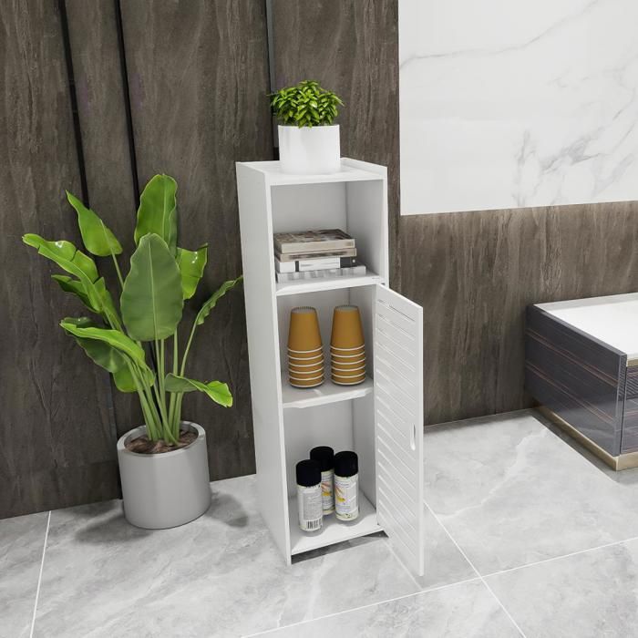 KEDIA Armoire de Salle de Bain à une Porte Meuble de Rangement pour Salle de Bain Facile à Nettoyer Installation Simple