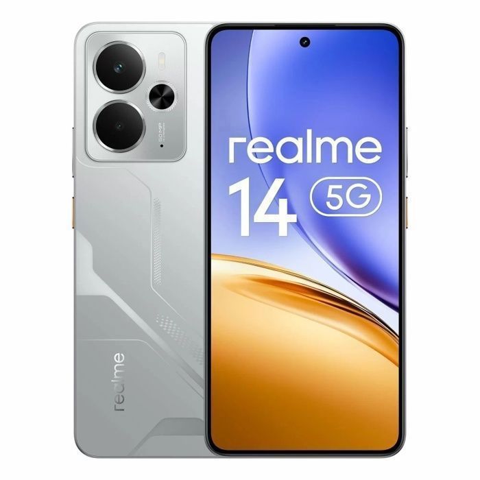SMARTPHONE REALME 14 5G Argent 8Go 256Go 6000mAh Snapdragon 6 Gen 4 Camera I.A. 50 MP