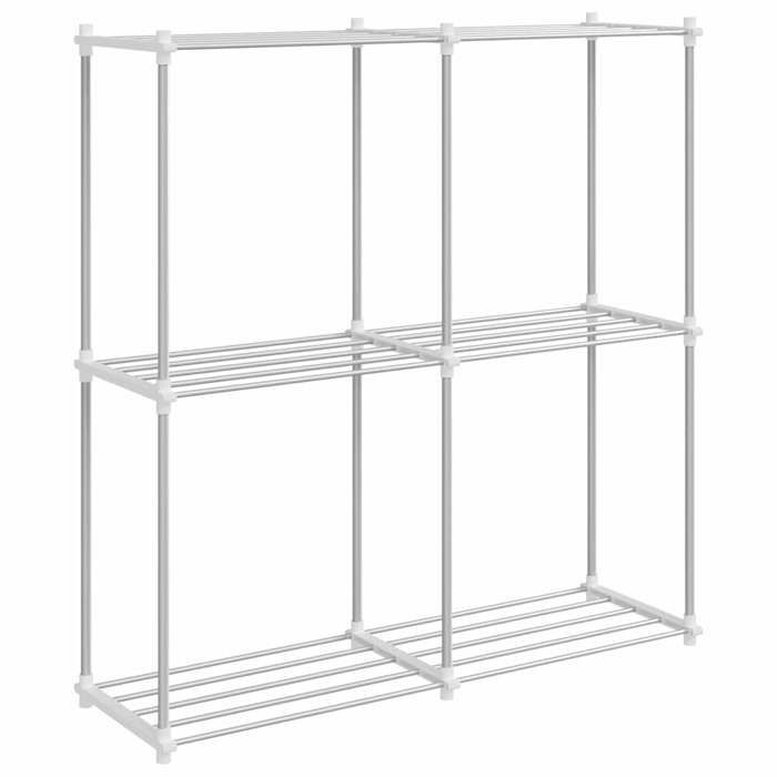 Meuble mural - 1 pc - Étagère tubulaire - avec stockage Blanc 86x27x90 cm Aluminium B2732