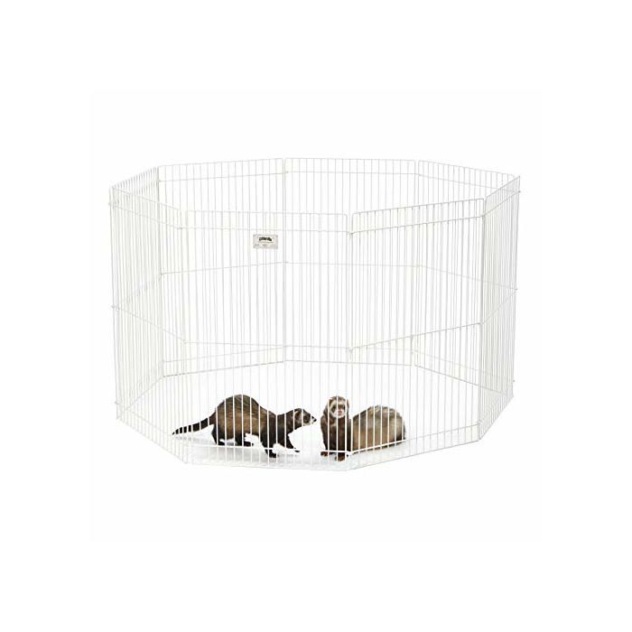 Parc pour petits animaux - MIDWEST HOMES FOR PETS - Modèle 100-29 - 8 panneaux - Noir - Revêtement époxy - Livré monté