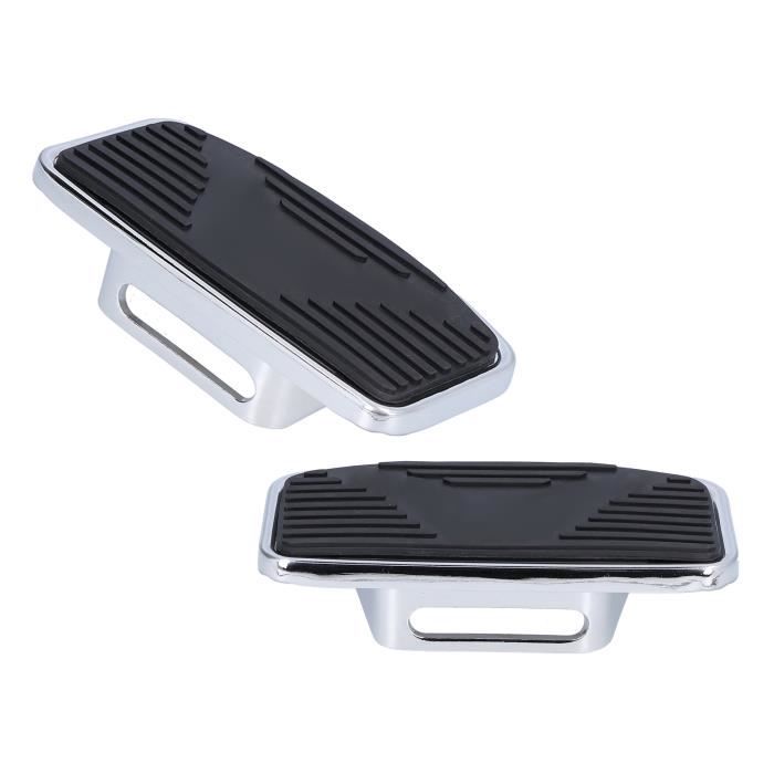 Repose-Pieds Passager Moto Large - Acier Et Caoutchouc, Réglable | Compatible Harley-Davidson Et Autres Modèles