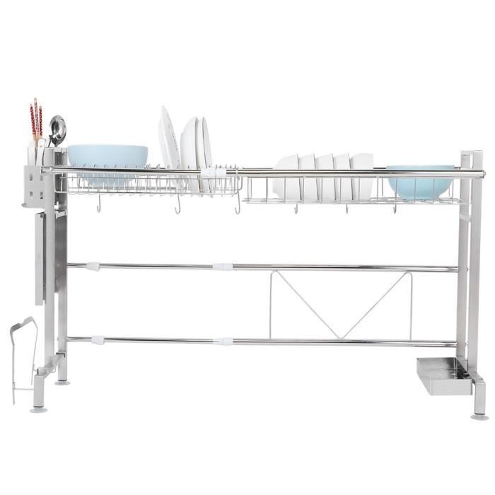 EGOUTTOIR A COUVERTS,A--Étagère Multifonctionnelle à 3 Niveaux En Acier