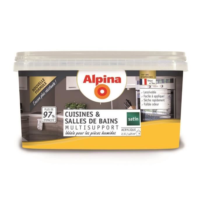 Peinture Alpina Cuisines Et Salles De Bains 2 5l Couleur Curry Aspect Satin Achat Vente Peinture Vernis Peinture Alpina Cuisines Et Sa Cdiscount